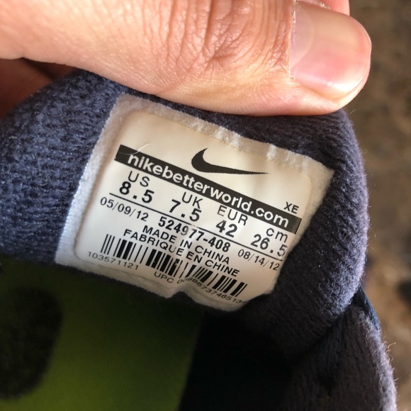 2012 Nike Mens Lunarglide 4 524977-408 Blue Running Athletic Shoes Size US 8.5 - Picture 5 of 7